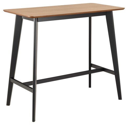 Bartisch >Roxby< in Eiche; schwarz, MDF, Rubberwood - 120x105x60cm (BxHxT)
