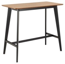 Bartisch >Roxby< in Eiche; schwarz, MDF, Rubberwood...