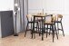 Bartisch >Roxby< in Eiche; schwarz, MDF, Rubberwood - 120x105x60cm (BxHxT)