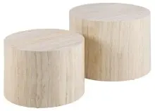 Satztisch >Dice< (2-teilig) in travertin, MDF -...
