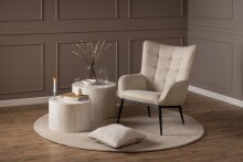 Satztisch >Dice< (2-teilig) in travertin, MDF - 58x40x58cm (BxHxT)