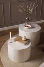Satztisch >Dice< (2-teilig) in travertin, MDF - 58x40x58cm (BxHxT)