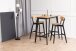 Barhocker >Roxby< (2er-Set) in Eiche; schwarz, Massivholz - 45x105x49cm (BxHxT)