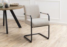 Freischwinger >Adele< (2er-Set) in Beige, Stoff,...
