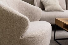 Drehsessel >Westport< in Beige, Stoff, Stahl - 80x76,5x80cm (BxHxT)