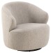 Drehsessel >Westport< in Beige, Stoff, Stahl - 80x76,5x80cm (BxHxT)