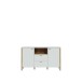Sideboard >Saitama < mit 2 Türen und 2 Schubladen, in Mauvella Eiche Dekor / Secret grey - 146,4x86,5x41,6cm (BxHxT)