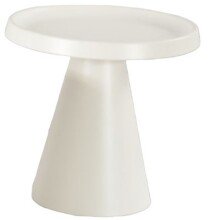 Beistelltisch >2301-Klein< "rund" in Weiß, Eisen pulverbeschichtet - 50x50cm (HxD)