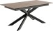 Kulissen-Esstisch >Irwine< (auszihebar bis 210cm) in rostbrown, schwarz - 168(210)x76x90 (BxHxT)