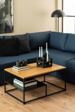 Couchtisch >Gila< in Wildeiche; schwarz, MDF, Stahl...