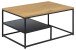 Couchtisch >Gila< in Wildeiche; schwarz, MDF, Stahl - 90x42x60cm (BxHxT)