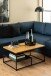 Couchtisch >Gila< in Wildeiche; schwarz, MDF, Stahl - 90x42x60cm (BxHxT)