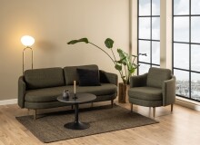 Couchtisch >Malta< in schwarz, Keramik, Stahl - 45x60cm (HxD)