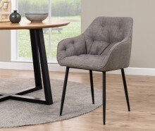 Armlehnstuhl >Brooke< (2er-Set) in graubraun -...