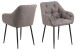 Armlehnstuhl >Brooke< (2er-Set) in graubraun - 58x83x55 (BxHxT)
