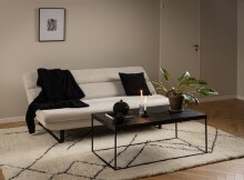 Schlafsofa >Arbonne< in Beige, Stoff - 200x91x124cm (BxHxT)