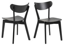 Esszimmerstuhl >Roxby< (2er-Set) in schwarz, Holz -...
