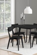 Esszimmerstuhl >Roxby< (2er-Set) in schwarz, Holz - 45x79,5x55cm (BxHxT)