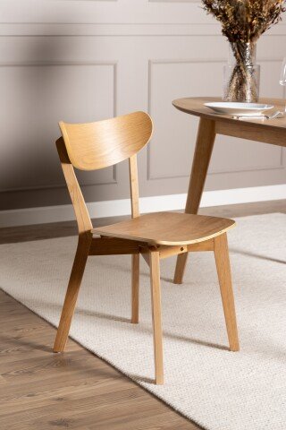Esszimmerstuhl >Roxby< (2er-Set) in natürlich, Holz - 45x79,5x55cm (BxHxT)
