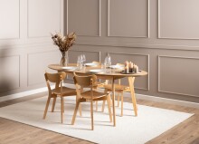 Esszimmerstuhl >Roxby< (2er-Set) in natürlich, Holz - 45x79,5x55cm (BxHxT)
