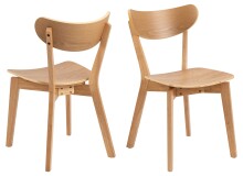 Esszimmerstuhl >Roxby< (2er-Set) in natürlich, Holz - 45x79,5x55cm (BxHxT)
