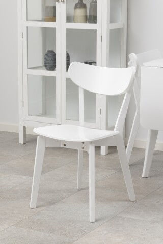 Esszimmerstuhl >Roxby< (2er-Set) in weiss, Holz - 45x79,5x55cm (BxHxT)