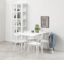 Esszimmerstuhl >Roxby< (2er-Set) in weiss, Holz - 45x79,5x55cm (BxHxT)