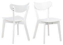 Esszimmerstuhl >Roxby< (2er-Set) in weiss, Holz - 45x79,5x55cm (BxHxT)