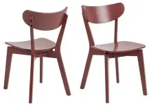 Esszimmerstuhl >Roxby< (2er-Set) in orange, Holz -...