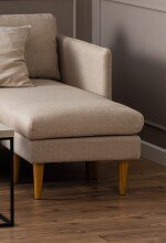 2-Sitzer >Milly< in Beige, Stoff - 201x84x132cm (BxHxT)