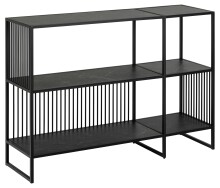 Regal >Strington< in schwarz, MDF & Melamin -...