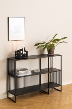 Regal >Strington< in schwarz, MDF & Melamin - 120x83x35cm (BxHxT)