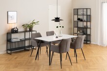Regal >Strington< in schwarz, MDF & Melamin - 120x83x35cm (BxHxT)