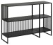 Regal >Strington< in schwarz, MDF & Melamin - 120x83x35cm (BxHxT)