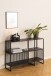 Regal >Strington< in schwarz, MDF & Melamin - 120x83x35cm (BxHxT)