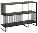 Regal >Strington< in schwarz, MDF & Melamin - 120x83x35cm (BxHxT)