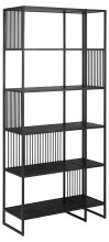 Regal >Strington< in schwarz, MDF & Melamin -...