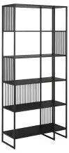 Regal >Strington< in schwarz, MDF & Melamin -...