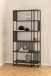 Regal >Strington< in schwarz, MDF & Melamin - 85x185x35cm (BxHxT)
