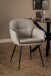 Armlehnstuhl >Dora< in Beige, Stoff - 58x84x59cm (BxHxT)