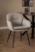 Armlehnstuhl >Dora< in Beige, Stoff - 58x84x59cm (BxHxT)