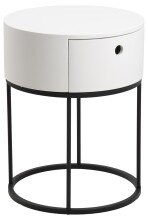 Nachttisch >Polo< in weiss, MDF - 51x40cm (HxD)