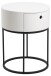 Nachttisch >Polo< in weiss, MDF - 51x40cm (HxD)