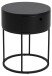 Nachttisch >Polo< in schwarz, MDF - 51x40cm (HxD)