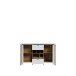 Sideboard >Saitama < 2 Türen, 2 Schubladen, in Mauvella Eiche/ Secret grey - 141,4x86,8x41,6cm (BxHxT)