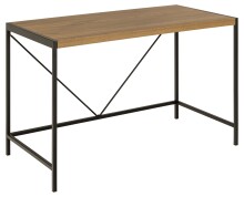 Schreibtisch >Bahamas< in Eiche Dekor, MDF, Gestell schwarz - 120x75x60cm (BxHxT)