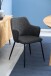Armlehnstuhl >Ilsa< (2er-Set) in Grau, Polyester, Stahl - 54,5x84,5x60cm (BxHxT)
