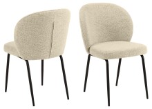Polsterstuhl >Patricia< (2er-Set) in creme, Stoff,...