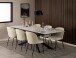 Polsterstuhl >Patricia< (2er-Set) in creme, Stoff, Stahl - 52x82x57,5cm (BxHxT)
