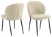 Polsterstuhl >Patricia< (2er-Set) in creme, Stoff, Stahl - 52x82x57,5cm (BxHxT)
